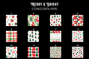 Merry & Bright Digital Paper, a Pattern Graphic by Chromolume Studio (Thumbnail 2 of 16)