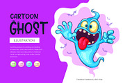 Cute cartoon ghost. Tshirt, PNG., a Person Illustration by KENO Mascots (Thumbnail 1 of 9)
