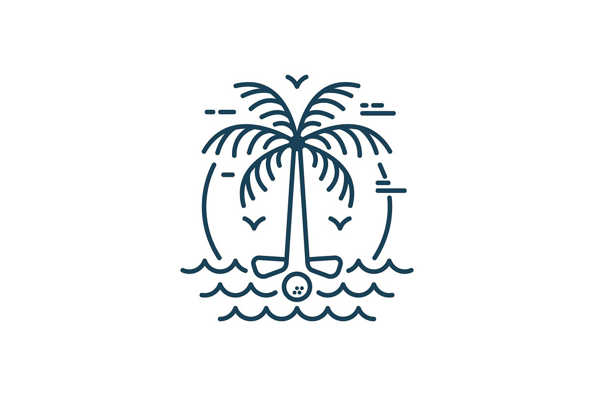 Palm Tree Beach Golf Logo, a Branding & Logo Template by Buqancreative (Photo 3 of 4)