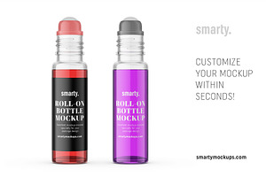 Small Roll-on Bottle Mockup / Glass