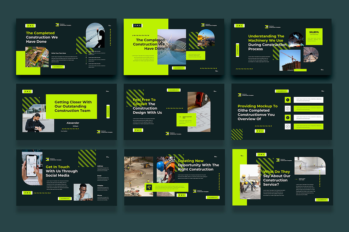 Construction PowerPoint Template, a Presentation Template by Boinah Studio (Photo 4 of 5)