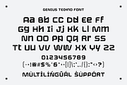 Genius Techno - Modern Futuristic, a Sans Serif Font by roomspace creative lab (Thumbnail 8 of 12)