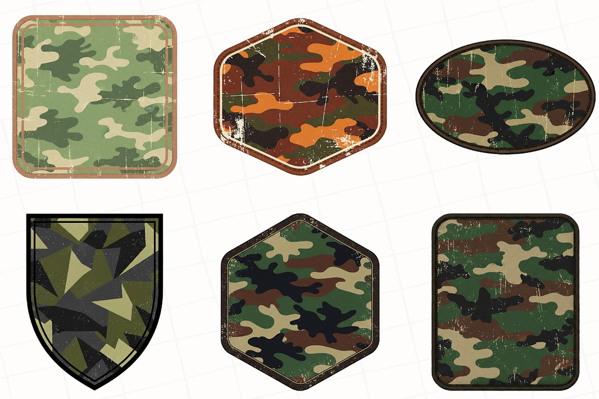 Camo Patches Sublimation Bundle, an Illustration by OK Design (Photo 5 of 5)