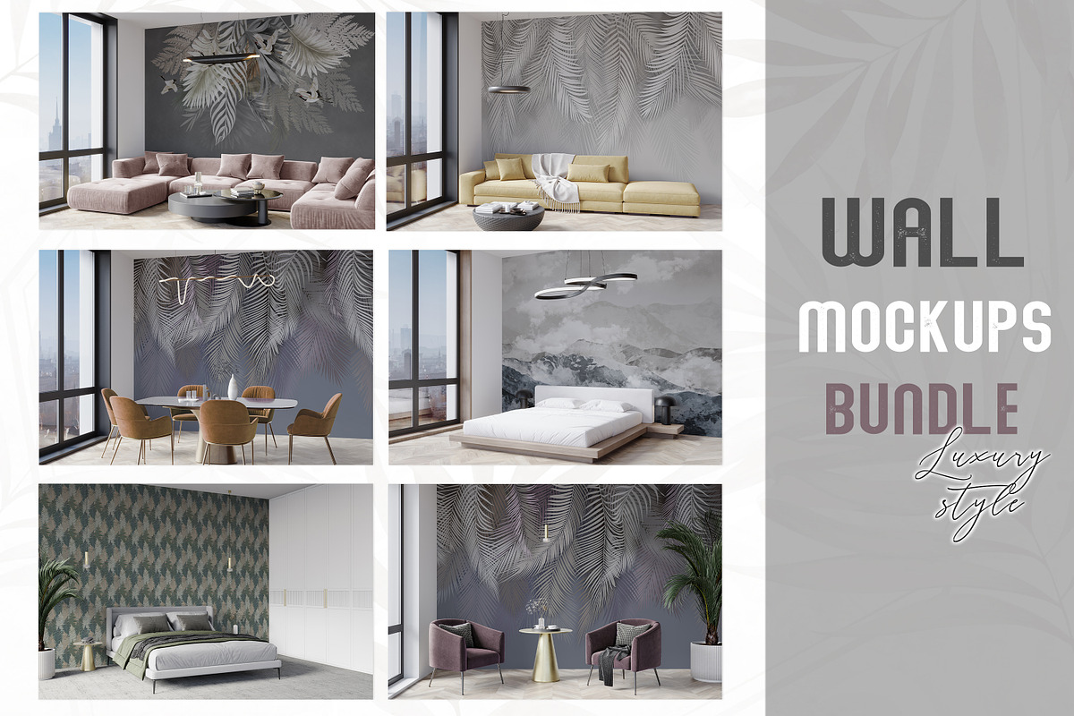 Wallpaper mockups bundle | Discount, a Household Mockup by Hunny Badger (Photo 1 of 7)