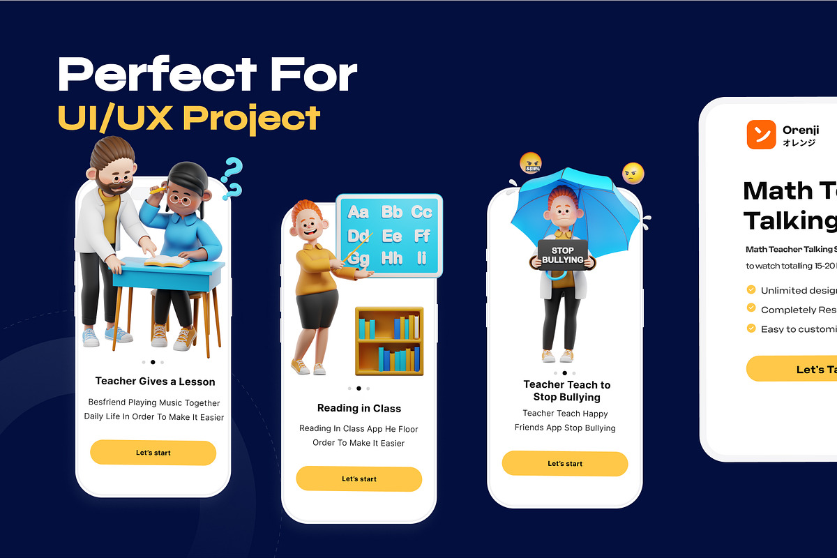 Teacher 3D Character Pack, a Characters & Person 3D Model by orenjidesign (Photo 6 of 8)