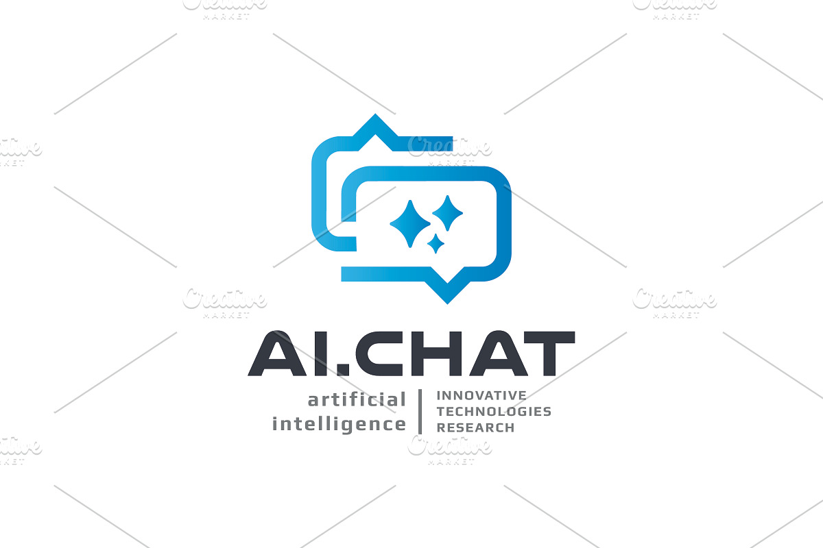 Chat Bubbles Ai Logo, a Branding & Logo Template by Design_Planet (Photo 1 of 4)