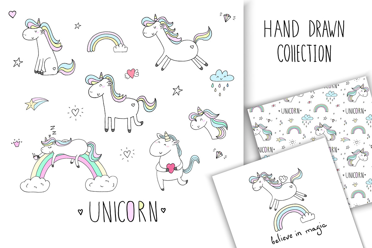 Magic Unicorns collection!, a Background Graphic by Irene_Boiko_ART (Photo 1 of 15)
