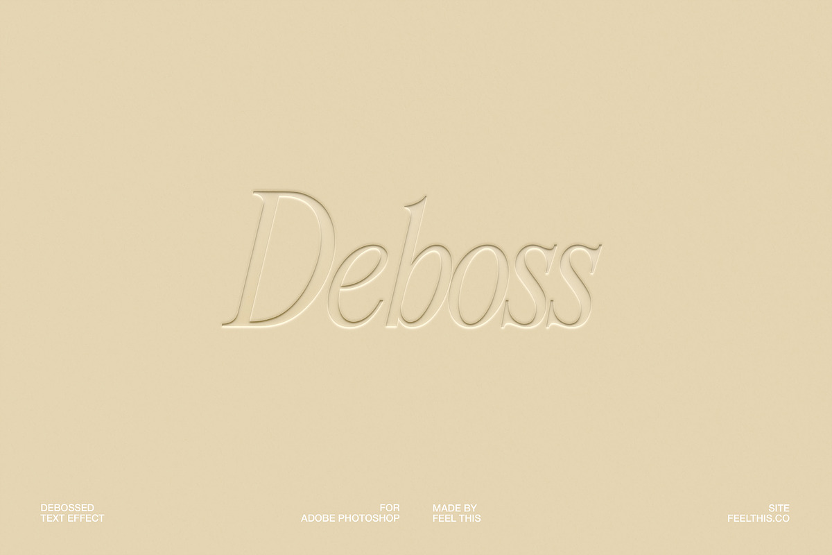 Debossed Paper Logo Mockup PSD, a Packaging Mockup by Feel This (Photo 1 of 5)