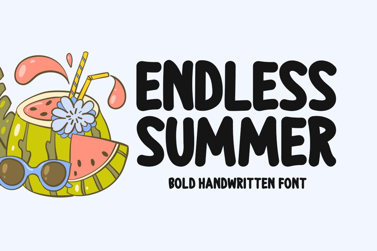 Endless Summer Typeface, a Handwritten Font by Seemly Fonts (Photo 1 of 5)