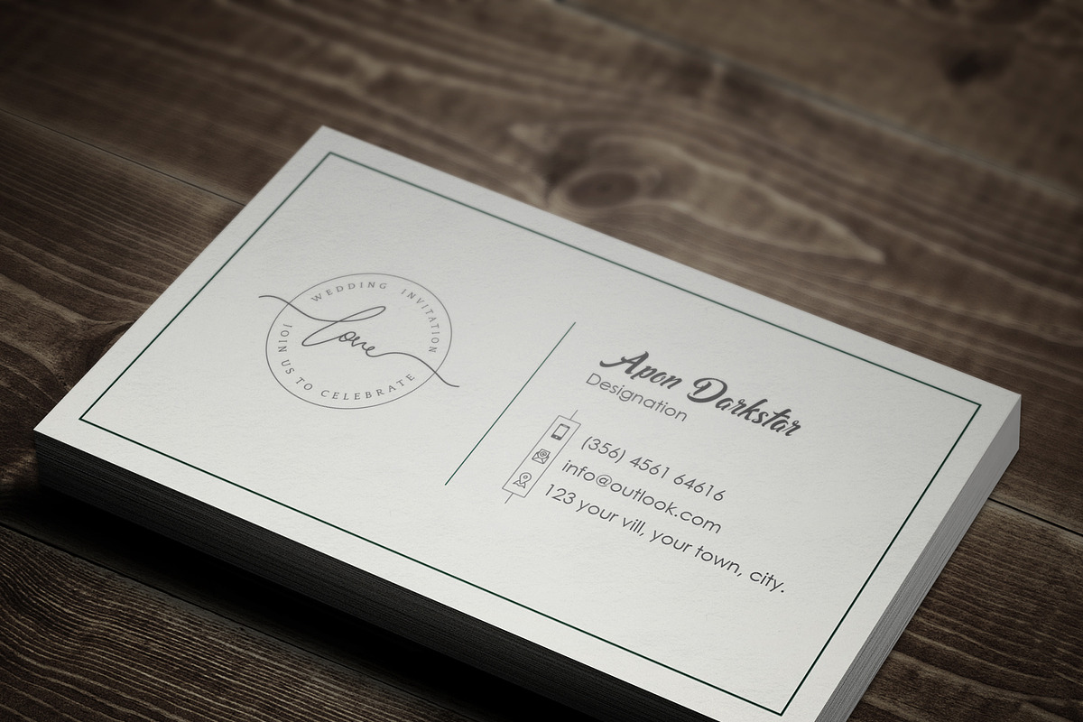 Wedding Photography Business Card, a Business Card Template by TelaTemplates (Photo 7 of 8)