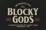 Blocky Gods Vintage Sans Serif Font, a Blackletter Font by Blankids Studio (Thumbnail 1 of 7)