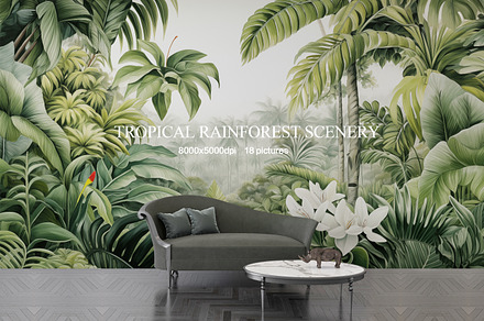 Tropical rainforest wallpaper, a Wallpaper Graphic by fei long