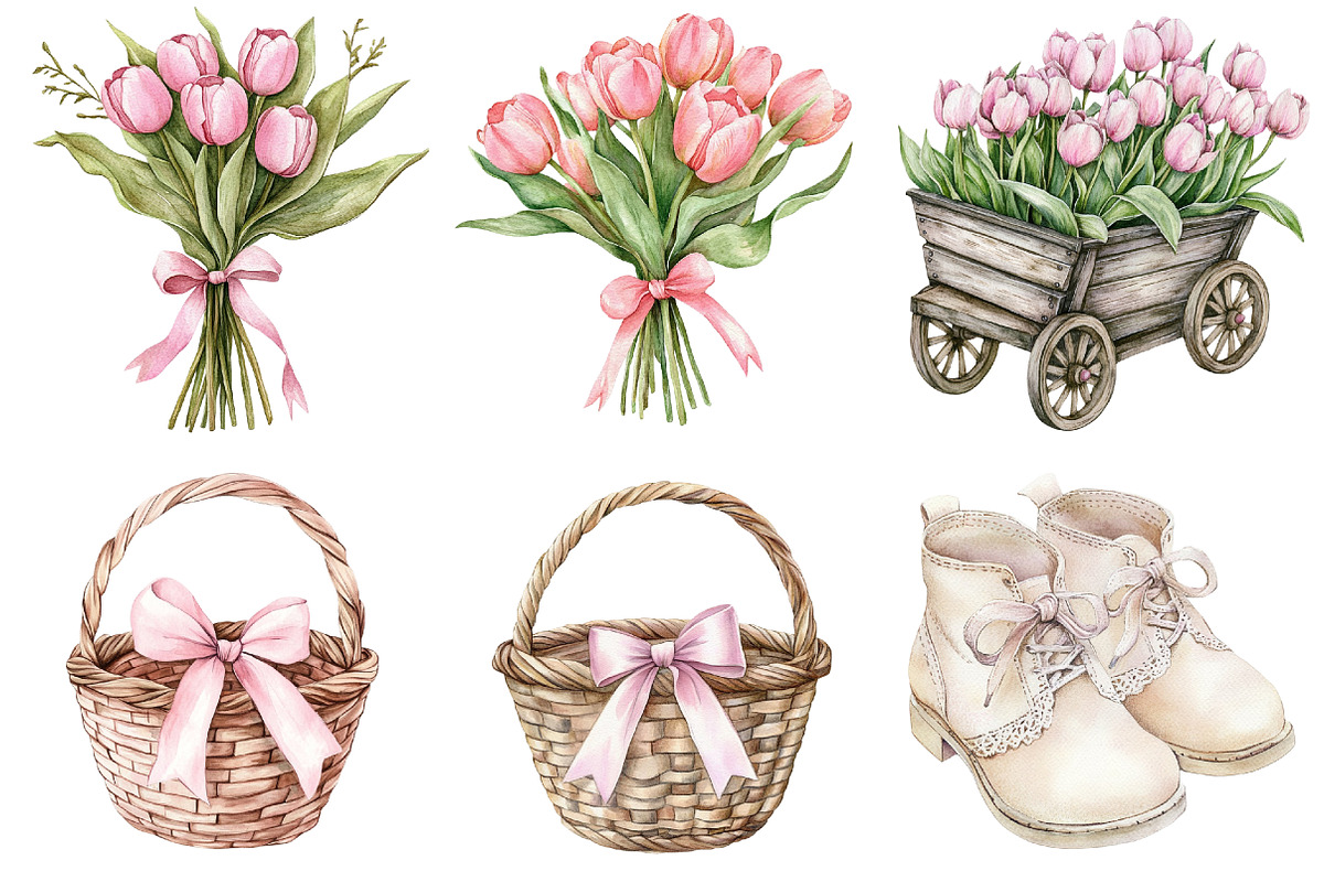 Watercolor Bunny Clipart, a Seasonal Illustration by CitraGraphics (Photo 4 of 6)