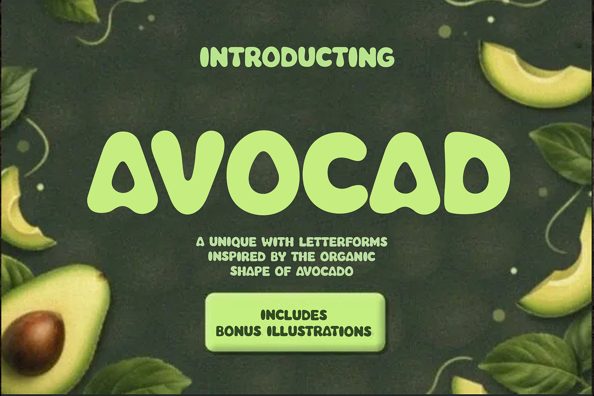 Avocad, a Script Font by FreshTypeINK (Photo 1 of 8)