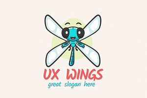 Dragonfly Logo Mascot