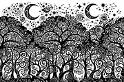 50 Mystical Galaxy Forest Silhouette, a Technology Illustration by Amazin_art (Thumbnail 10 of 26)