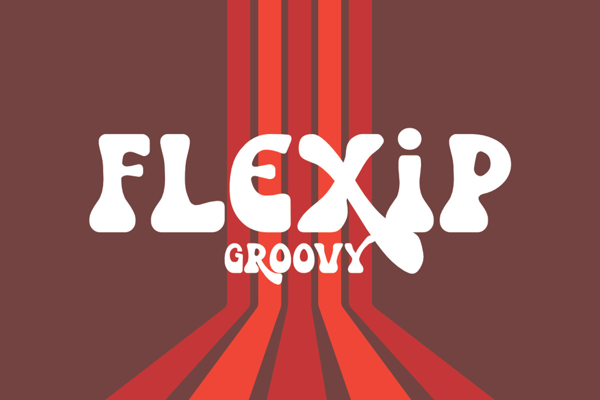 FLEXIP GROOVY FONT, a Serif Font by Andika Fez (Photo 1 of 7)