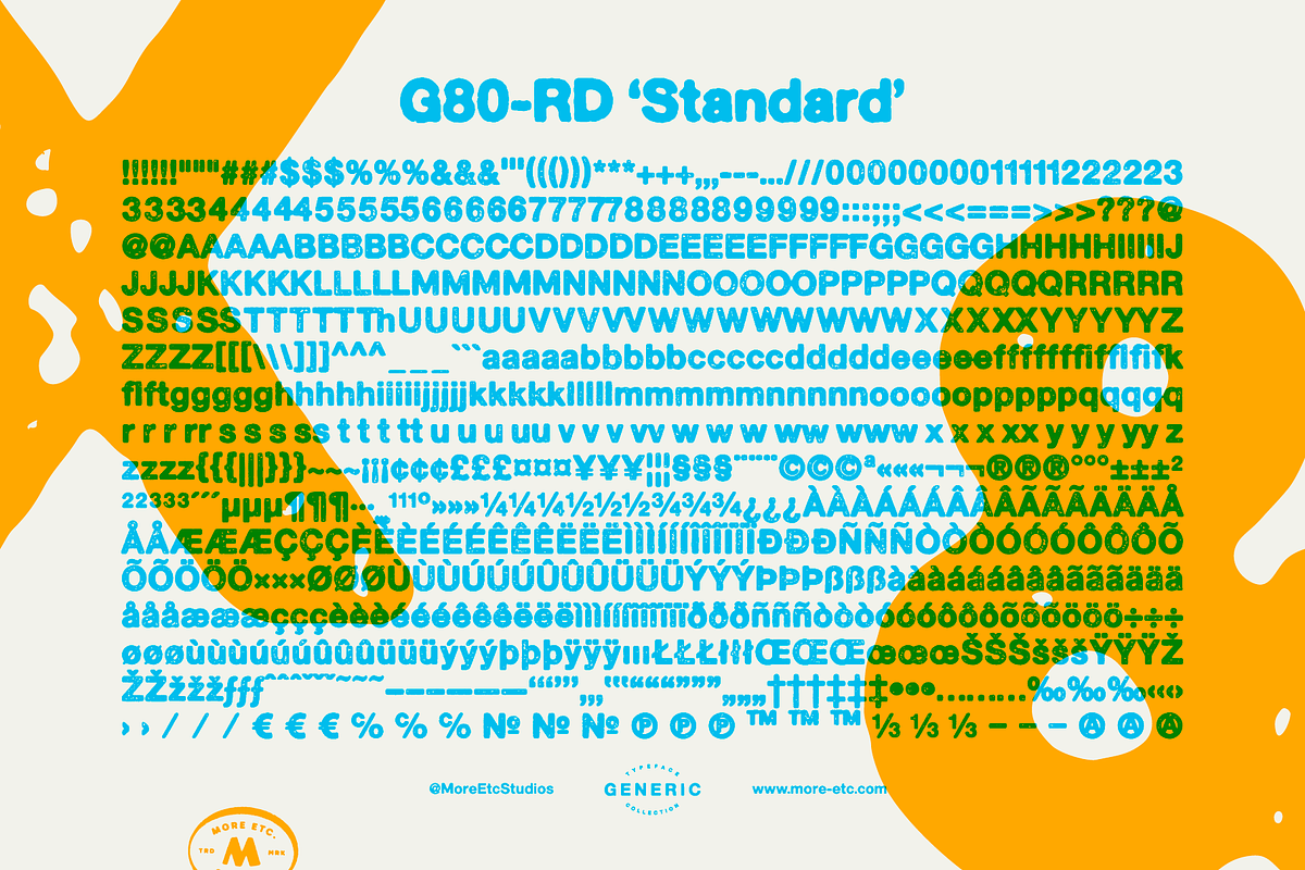 Generic – Rough Display (3 Fonts), a Sans Serif Font by More Etc. Studios (Photo 10 of 12)
