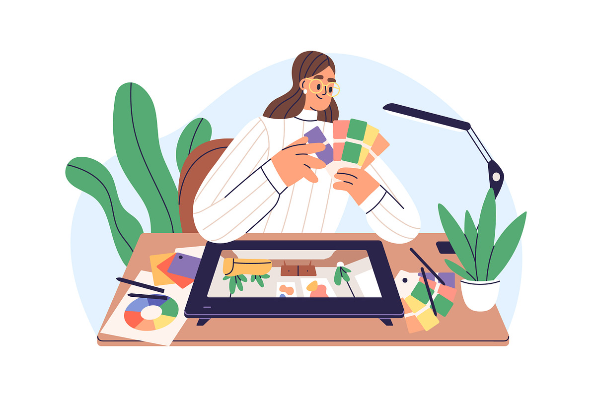 Interior designer at work set, a Work Illustration by Good Studio (Photo 4 of 6)