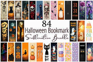 84 Halloween Bookmark Sublimation Bu, a Graphic by Libby Wishes