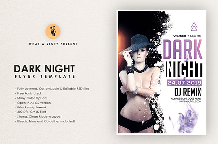 Dark Night, a Flyer Template by What a Story