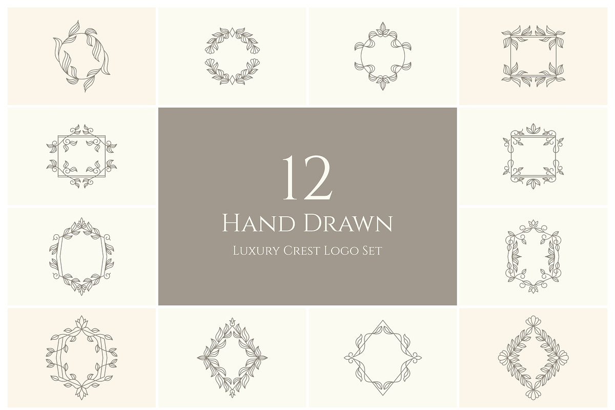 Hand Drawn Luxury Crest Logo, a Branding & Logo Template by Logosava (Photo 1 of 5)