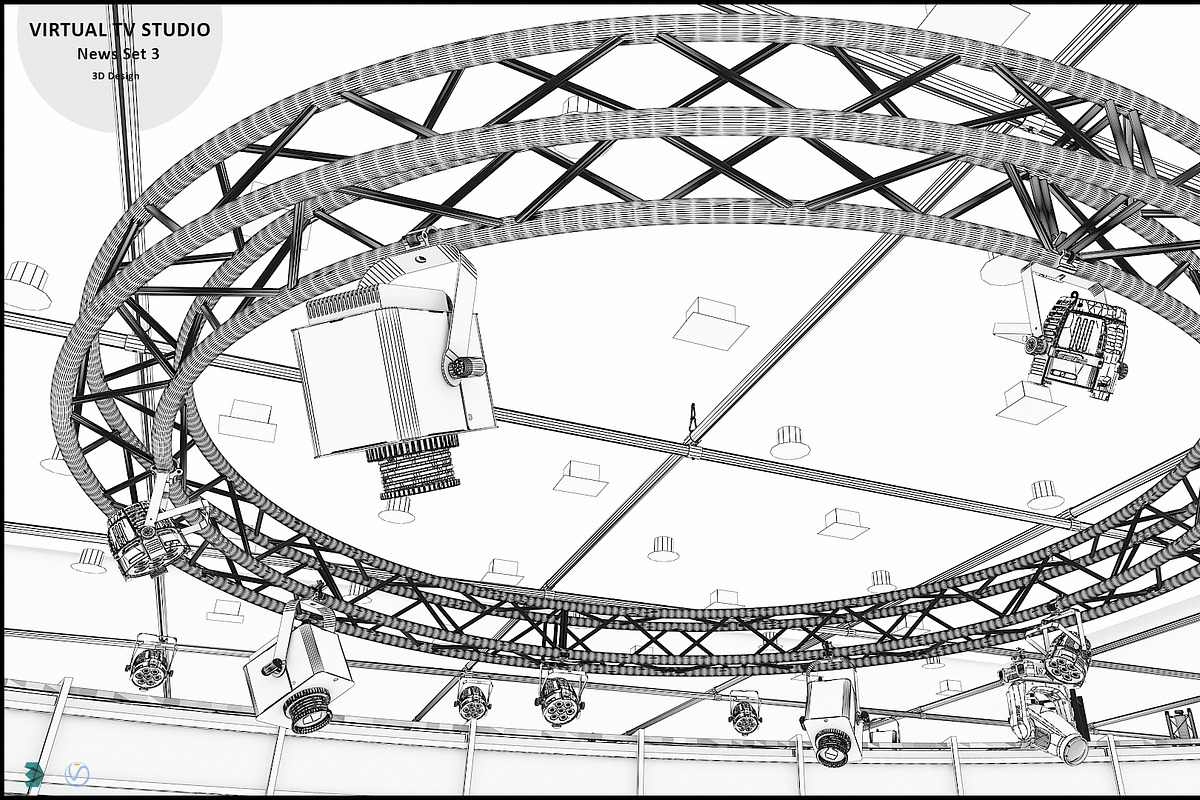 TV Studio Collection Vol 6 - 2 PCS, an Architecture 3D Model by akerStudio (Photo 98 of 98)