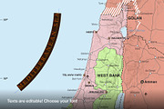Israel Palestine vector map, a Work Illustration by Fucina™ (Thumbnail 5 of 7)