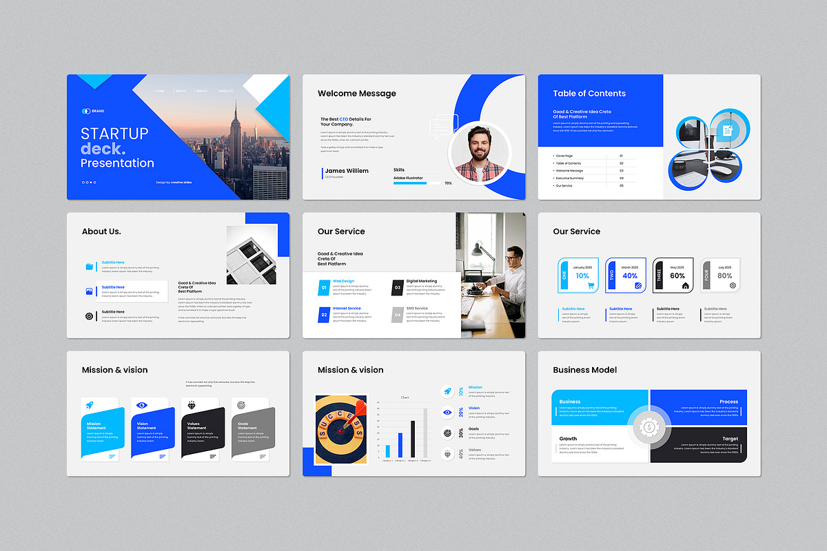 Startup Deck PowerPoint Template preview 2
