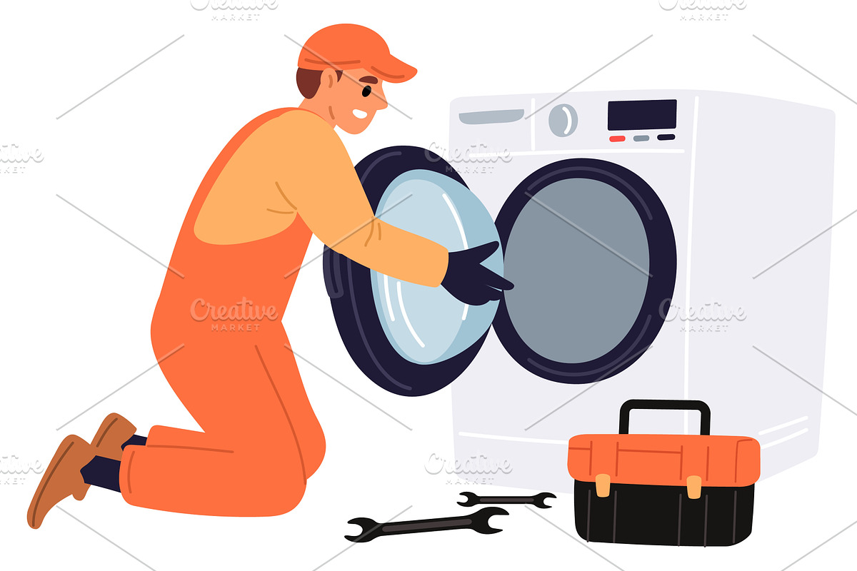 Man in uniform repairing electric, a Person Illustration by Vectorbuum