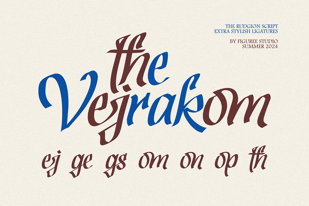Rudgion - Elegant Bold Script, a Handwritten Font by figuree studio (Photo 6 of 9)