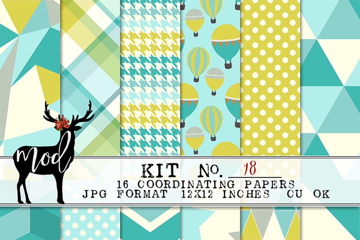 Background Paper Kit 18, a Pattern Graphic by Mod Paperie (Photo 1 of 2)