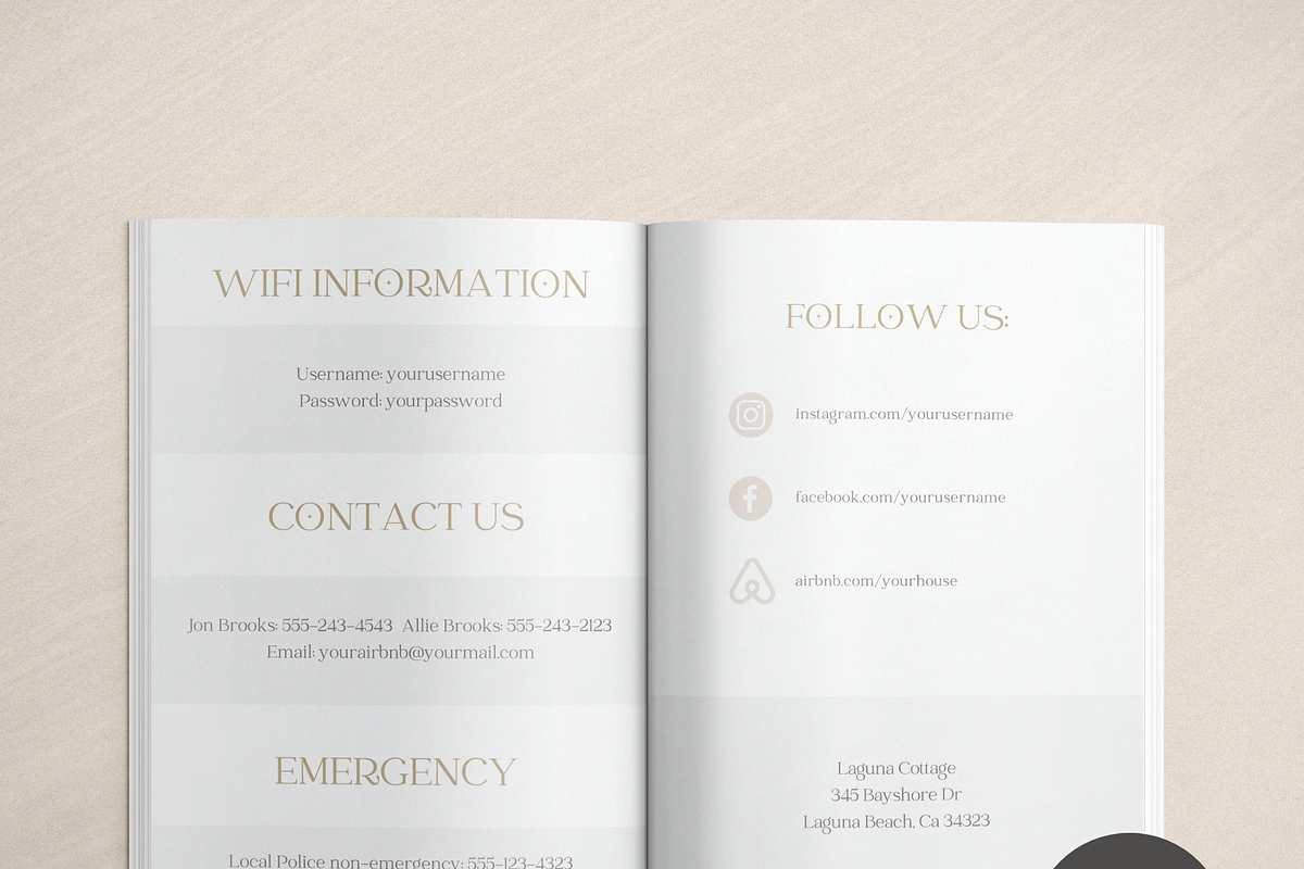 Air BNB Welcome Book for Canva, a Templates & Theme by Sweet Little Muse (Photo 8 of 9)