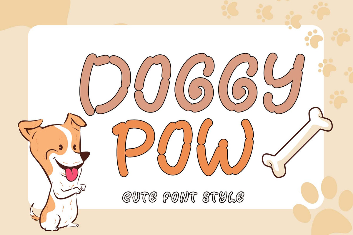 Doggy Pow, a Handwritten Font by Yoga Letter (Photo 1 of 5)