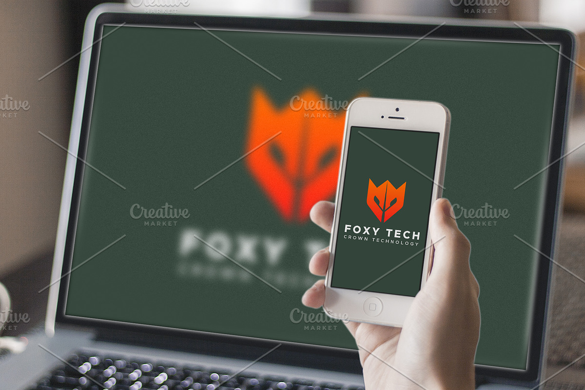 Fox crown technology logo design, a Branding & Logo Template by Amadul11 (Photo 4 of 4)