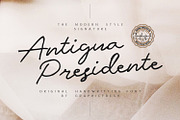 Antigua Presidente - Script Font, a Script Font by Graphicfresh (Thumbnail 7 of 7)