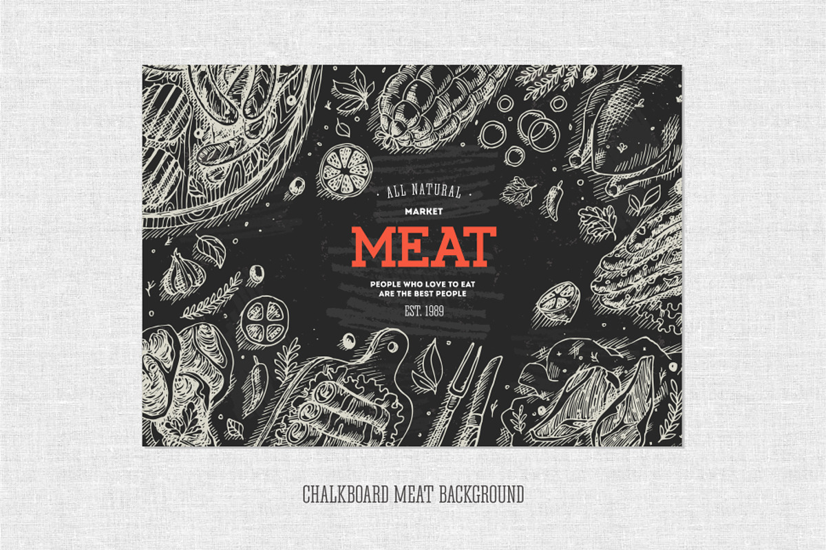 Meat backgrounds & design templates, an Animal Illustration by adehoidar