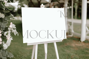 Outdoor Easel Sign Mockup 20x16