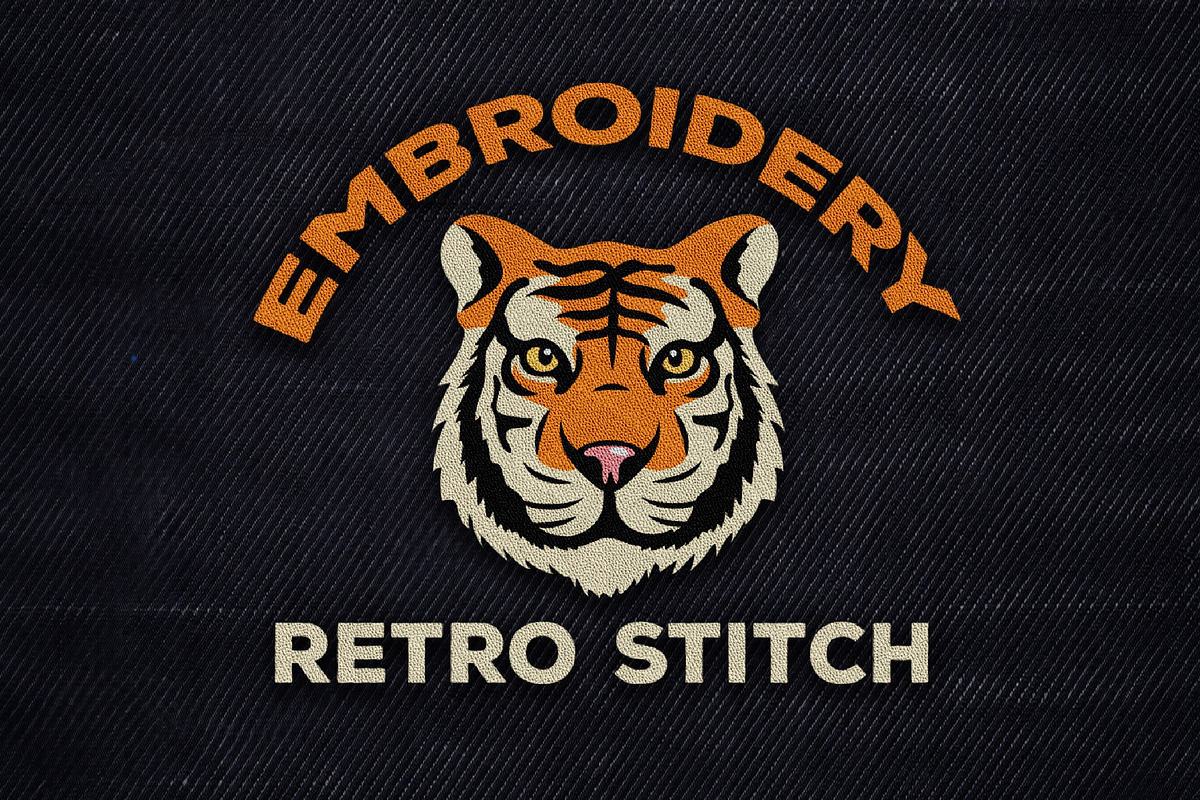 Retro Stitch Embroidery Mockup, a Layer Style Add-On by studiogstock (Photo 1 of 3)