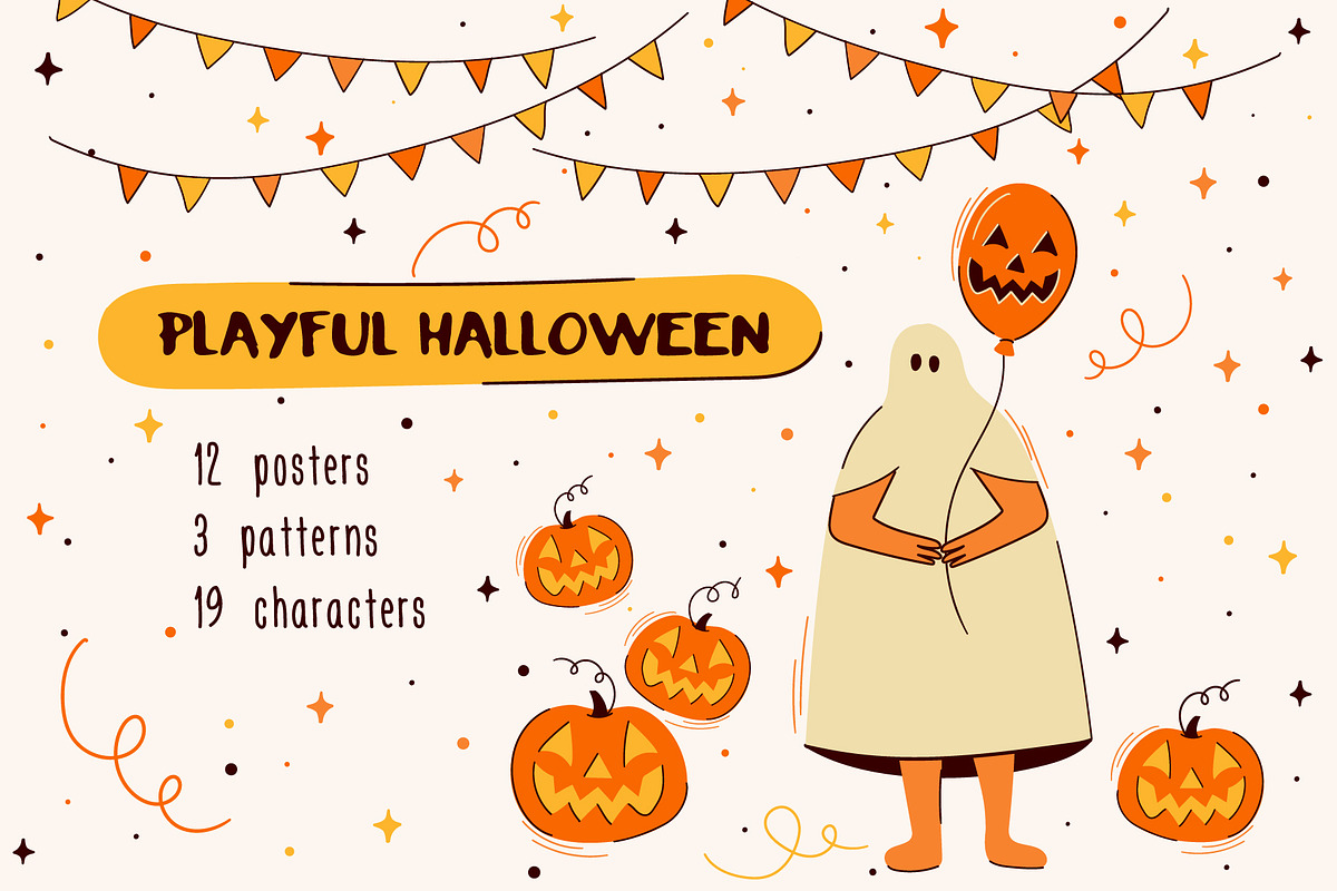 Playful Halloween Illustrations, an Object Graphic by Zim Varezhkin (Photo 1 of 11)