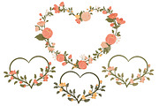 Peach Floral Heart Wreath Clipart, an Illustration by Amanda Ilkov (Thumbnail 3 of 5)
