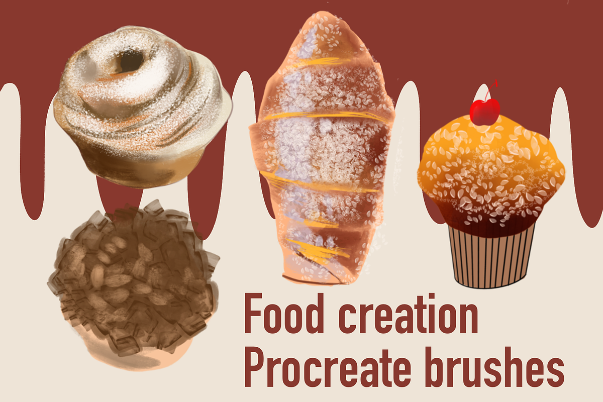 Food creation procreate brush, a Brush Add-On by Meisanmui (Photo 1 of 8)