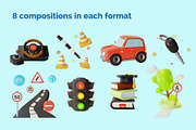 3d Driving  School Illustration Set, a 3D by 35lab (Thumbnail 2 of 6)
