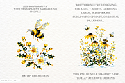 Winter Bees Garden Clipart, an Animal Illustration by Markicha Art (Thumbnail 2 of 6)