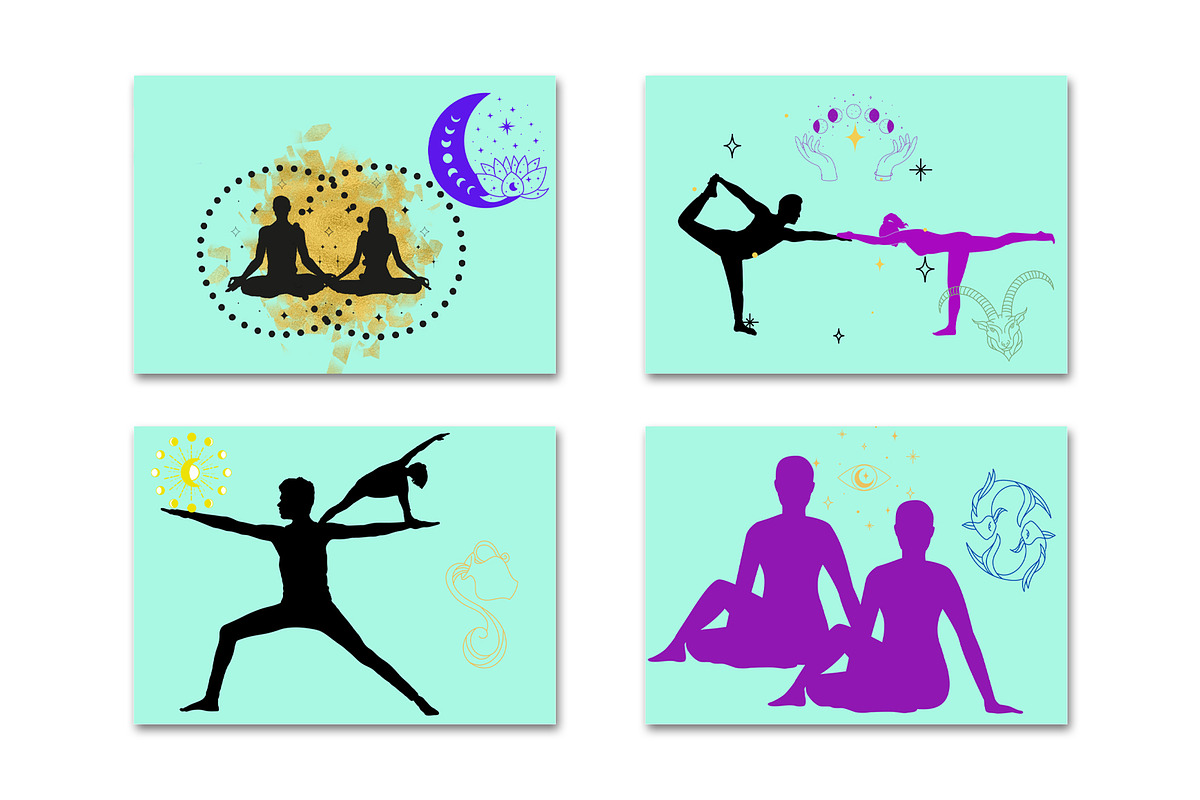 12 Asanas Posters, a Stationery Template by Anliveda (Photo 1 of 6)