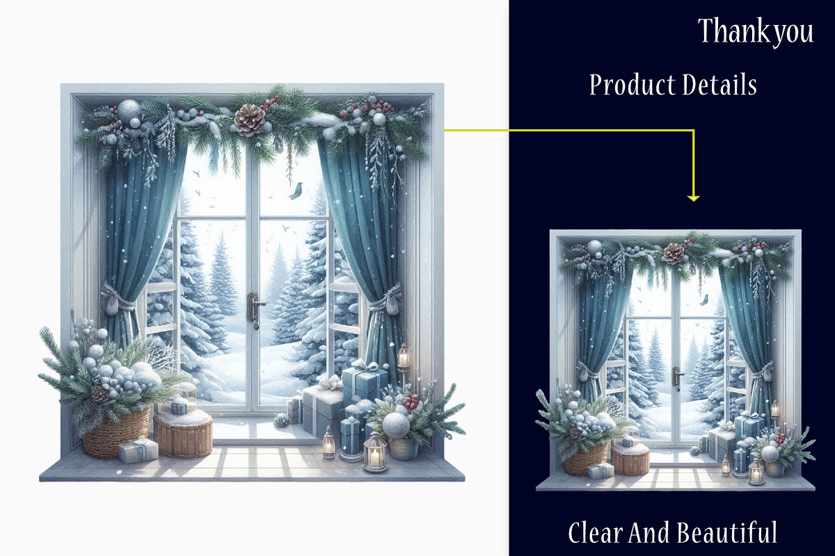 Christmas Winter View Window Frames, a Graphic by designcity5 (Photo 5 of 5)