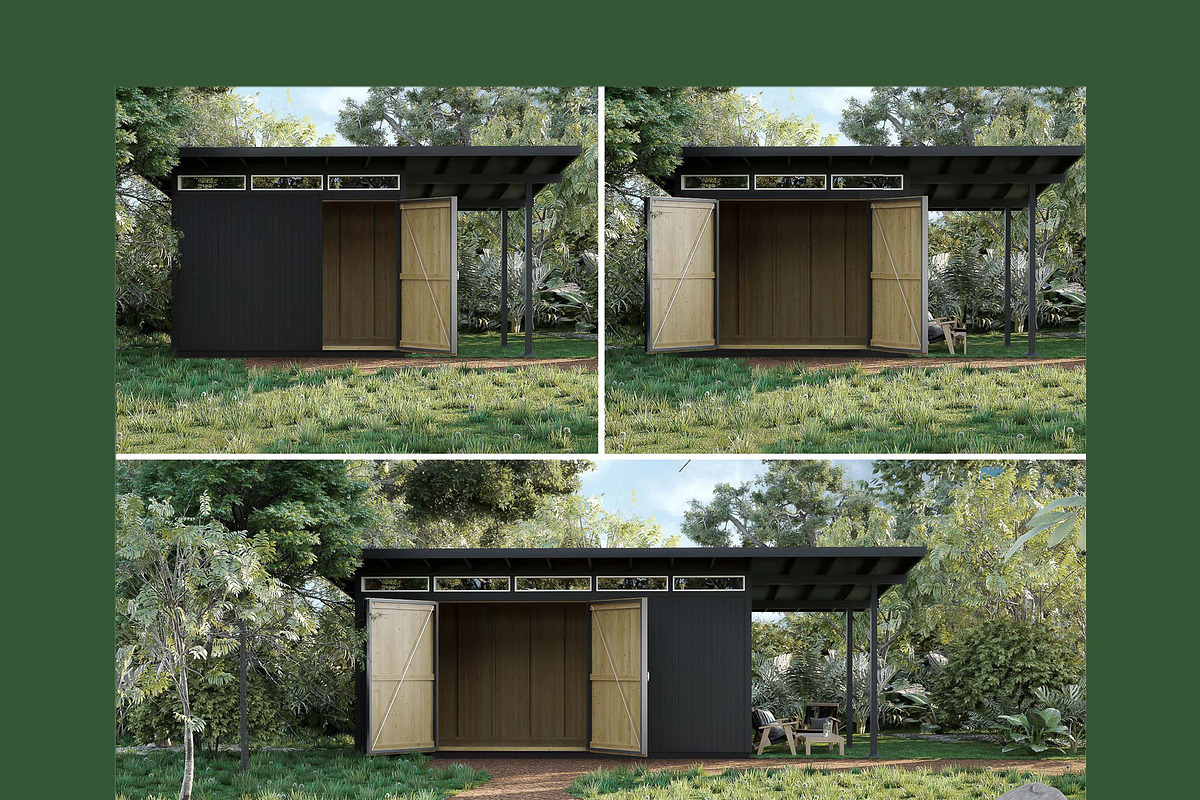 Modern Shed Plans - 8X12 10X12, 8X20, an Object Graphic by elevatedspaces (Photo 1 of 6)