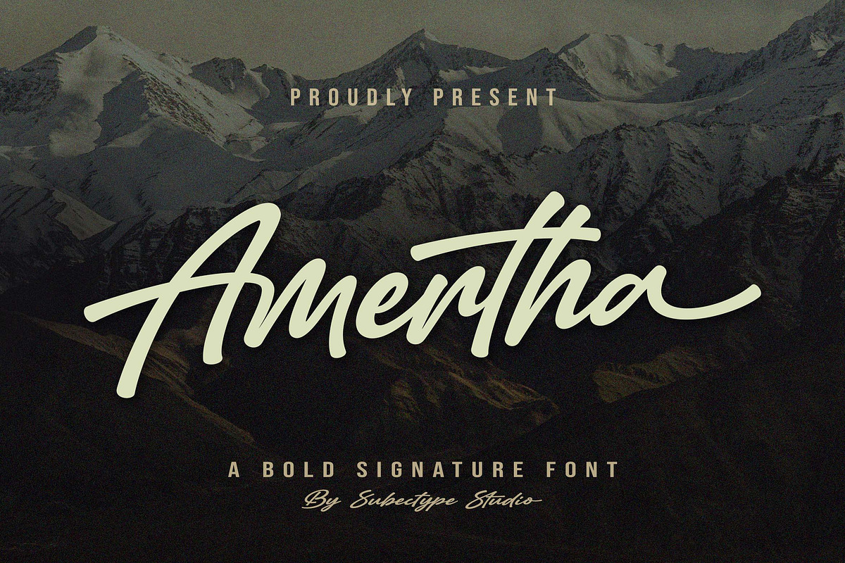 SALE! Amertha - Bold Signature Font