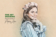 Fine Art Sketch Drawing Action, an Action Add-On by Photoshop Action (Thumbnail 1 of 10)