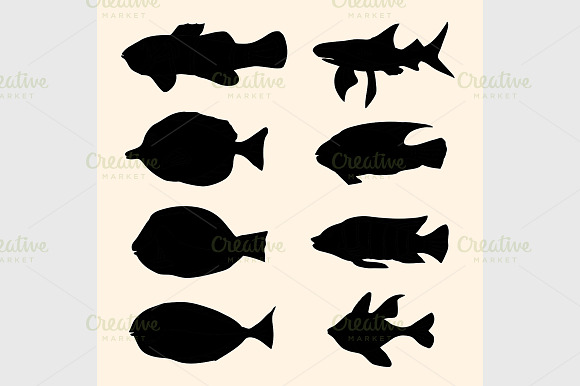 Fish Set. Icons.